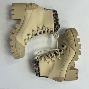 SCHULTZ Jan Tweed Leather Boots